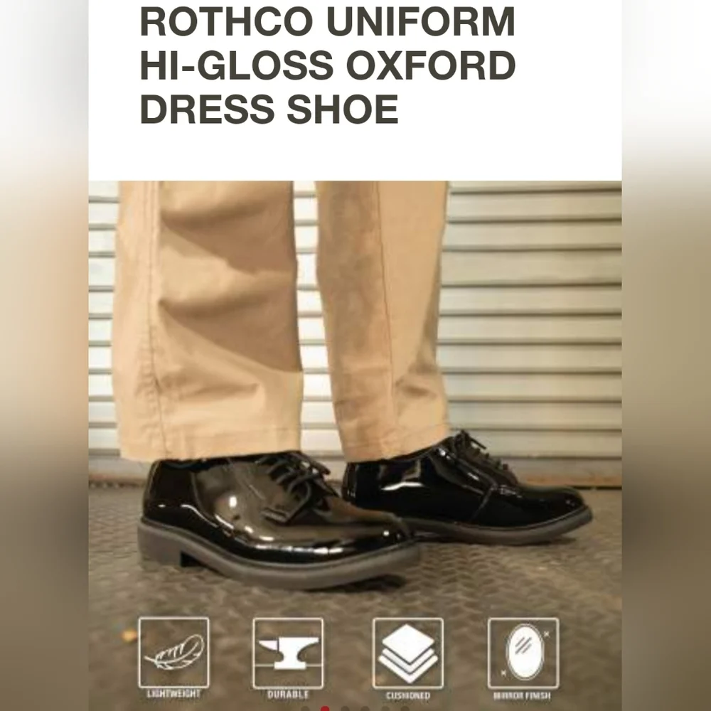 Rothco's Uniform Hi-Gloss Oxford Dress Shoe 5M